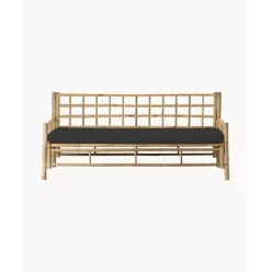 Bambus-Sofa Mandisa (3-Sitzer) Mit Sitzpolster