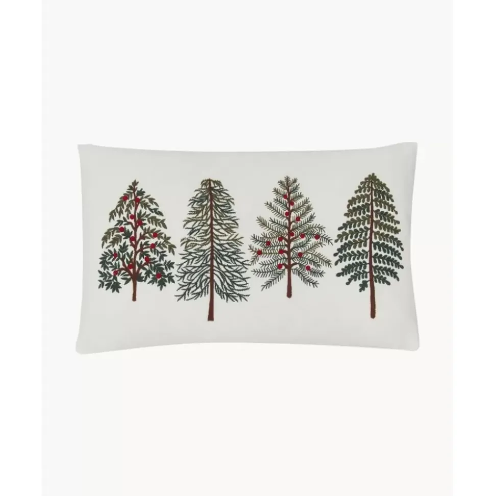 Bestickte Kissenhulle Fenna Mit Winterlichem Motiv