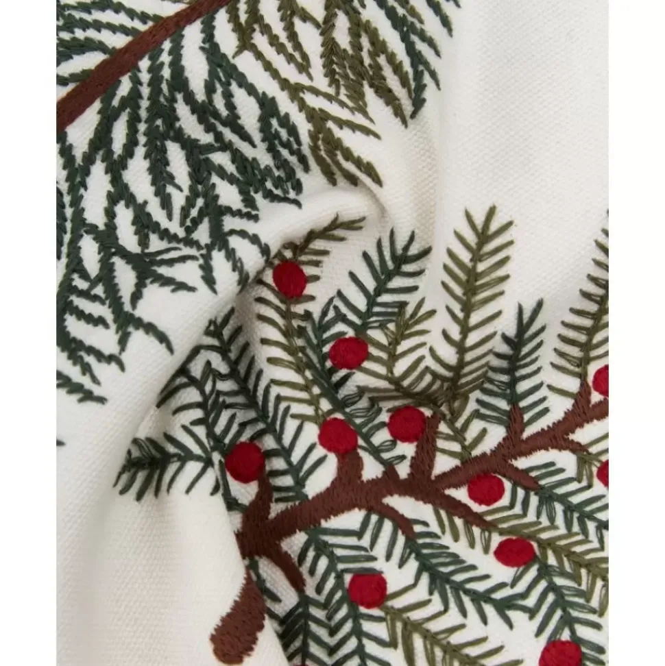 Bestickte Kissenhulle Fenna Mit Winterlichem Motiv