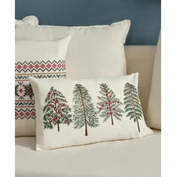 Bestickte Kissenhulle Fenna Mit Winterlichem Motiv
