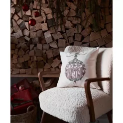 Bestickte Kissenhulle Finn Mit Winterlichem Motiv