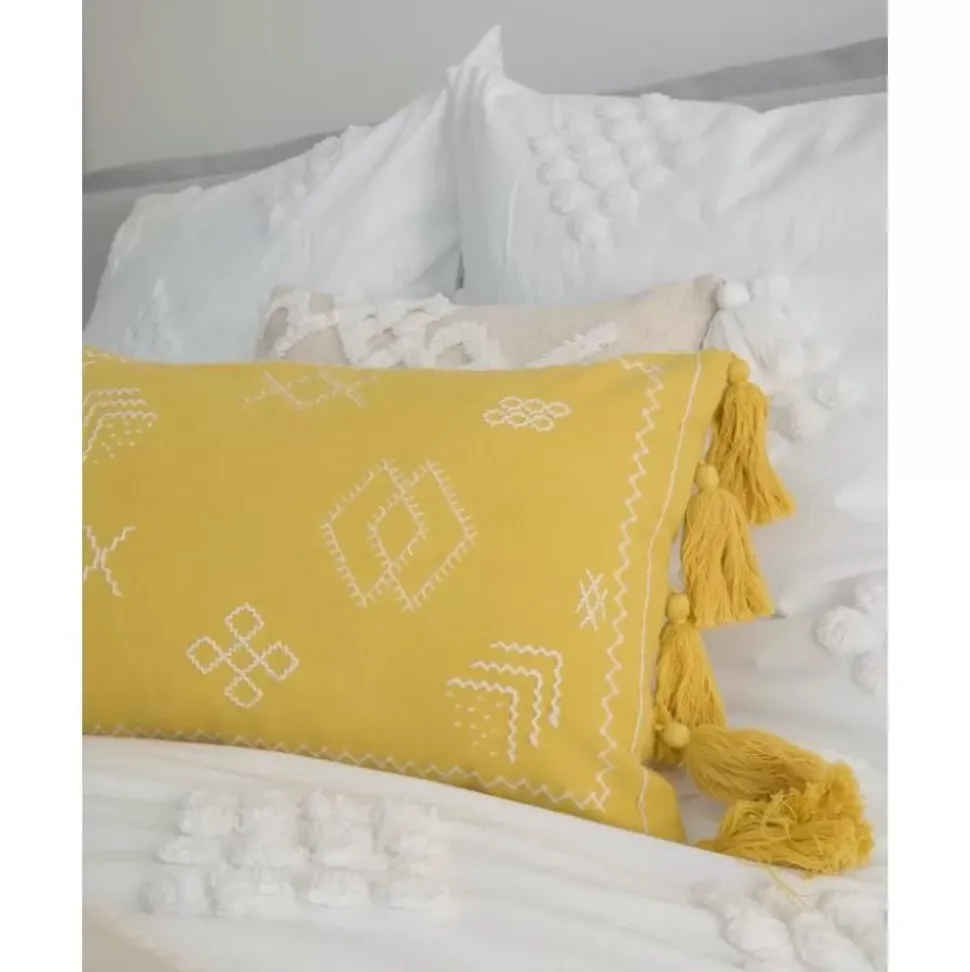 Bestickte Kissenhulle Huata