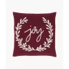 Bestickte Kissenhulle Joy In Rot