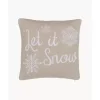 Bestickte Kissenhulle Let It Snow