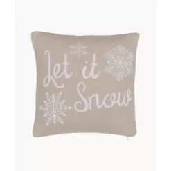 Bestickte Kissenhulle Let It Snow