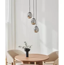 Cluster-Pendelleuchte Amora Aus Verspiegeltem Glas