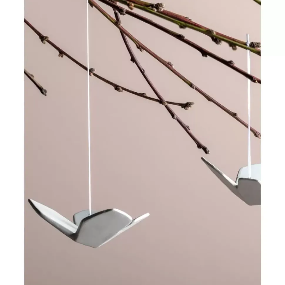 Deko-Anhanger Schmetterlinge Alassio Aus Porzellan In Weis, 2 Stuck
