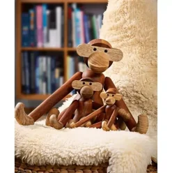 Designer-Deko-Objekt Monkey Aus Teakholz, H 19 Cm