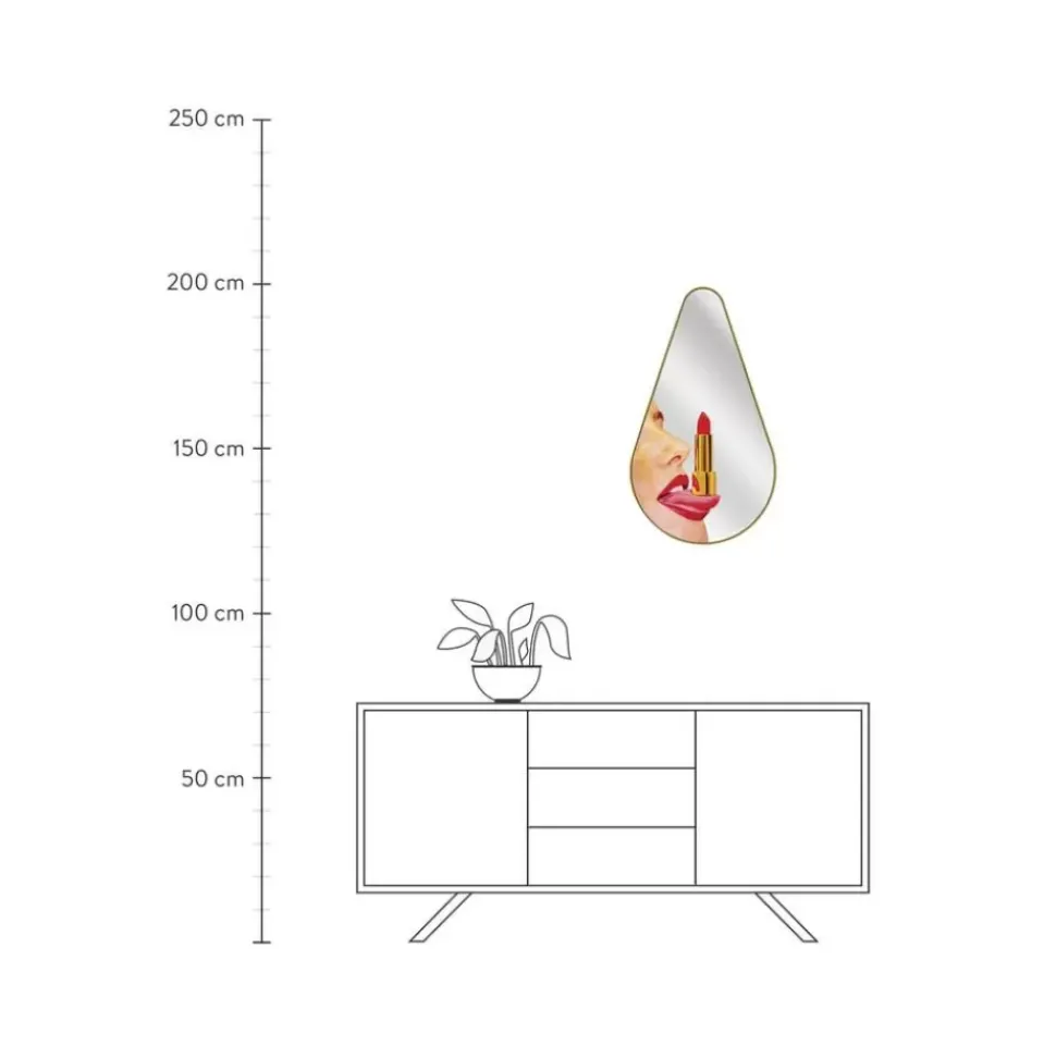 Designer Wandspiegel Tongue