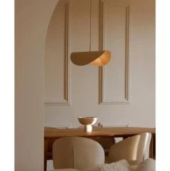 Design-Pendelleuchte Kenzie Aus Leinen