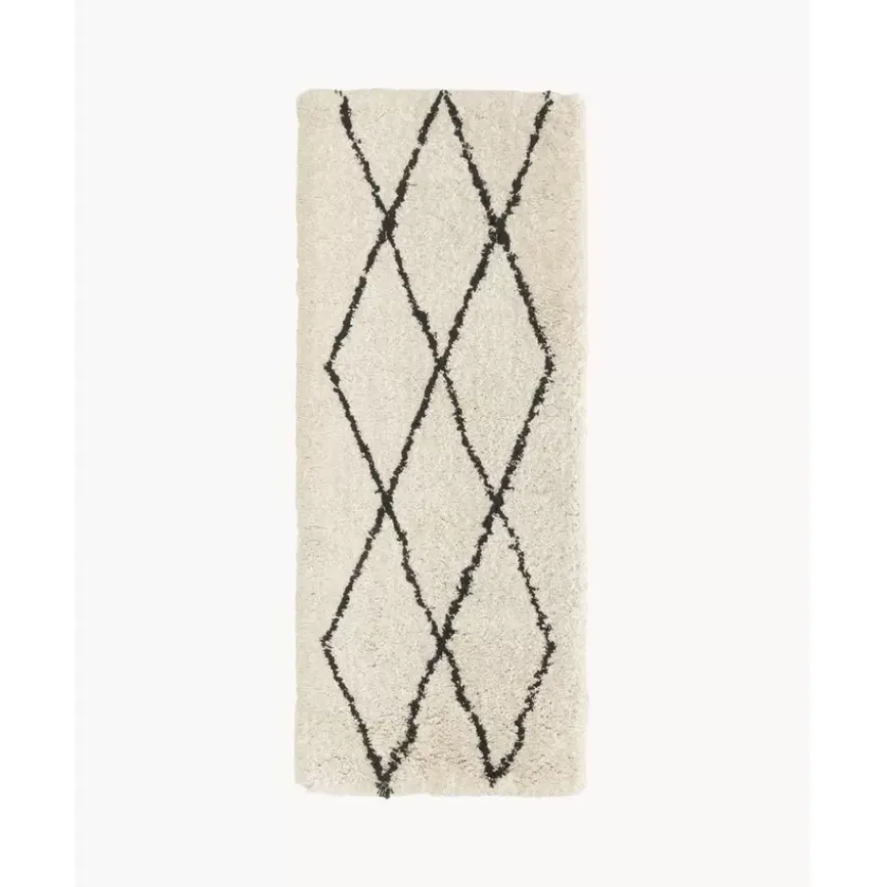 Flauschiger Hochflor-Laufer Naima, Handgetuftet