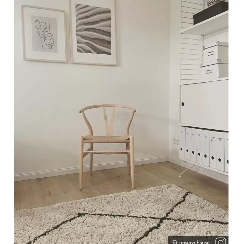 Flauschiger Hochflor-Teppich Nouria, Handgetuftet