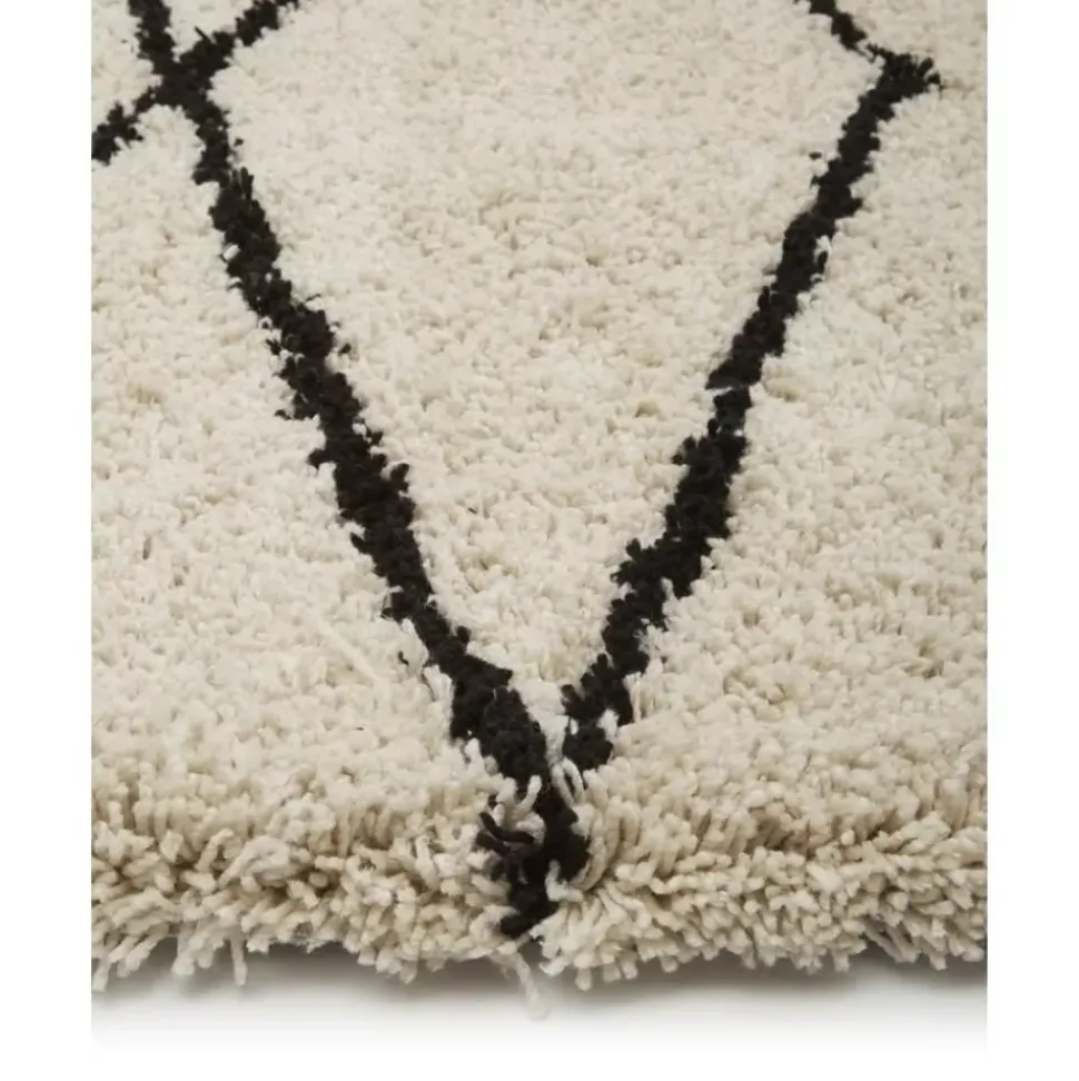 Flauschiger Hochflor-Teppich Nouria, Handgetuftet