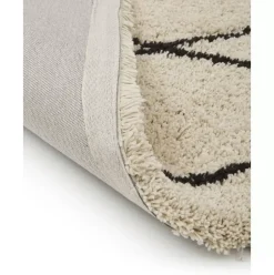 Flauschiger Hochflor-Teppich Nouria, Handgetuftet