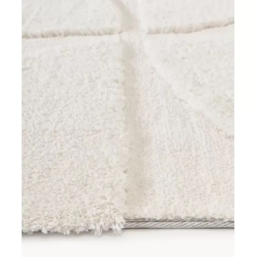 Flauschiger Hochflor-Teppich Jade Mit Erhabener Hoch-Tief-Struktur