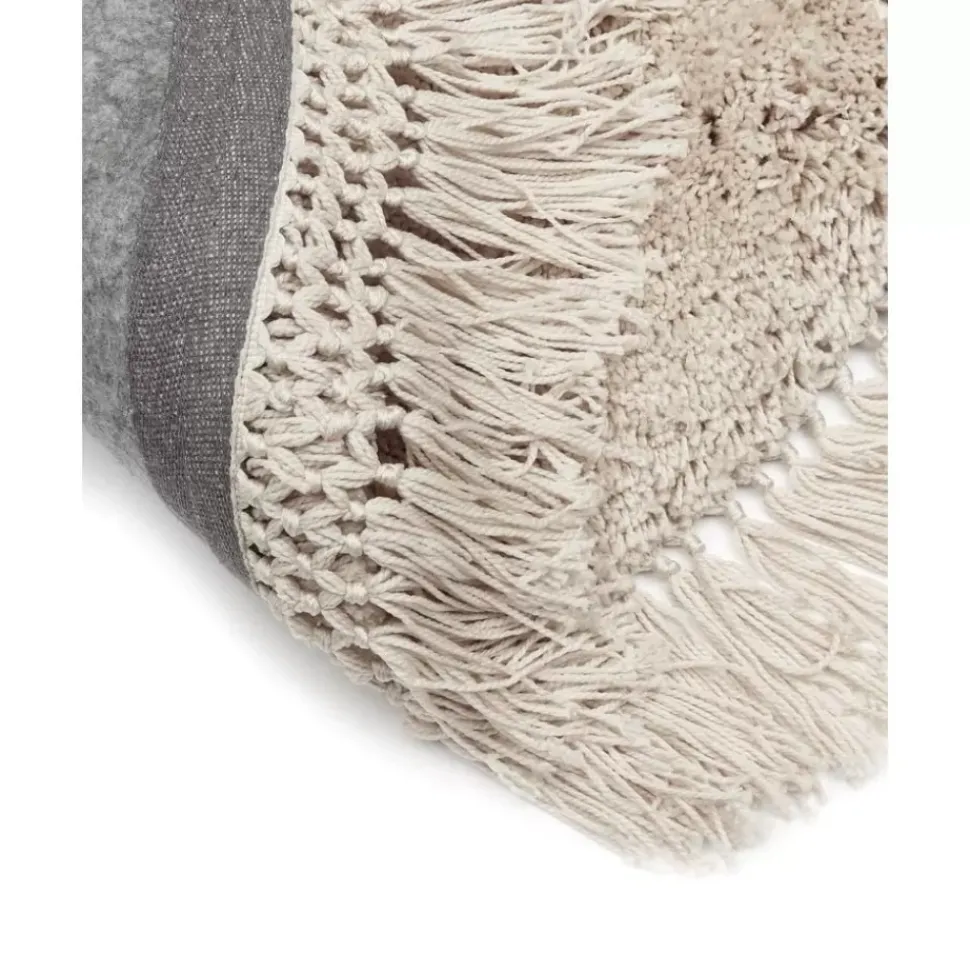 Flauschiger Runder Hochflor-Teppich Dreamy Mit Fransen