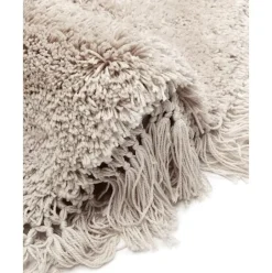 Flauschiger Runder Hochflor-Teppich Dreamy Mit Fransen