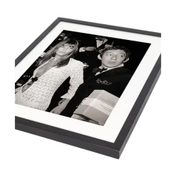 Gerahmte Fotografie Serge Gainsbourg & Jane Birkin, Handgefertigt