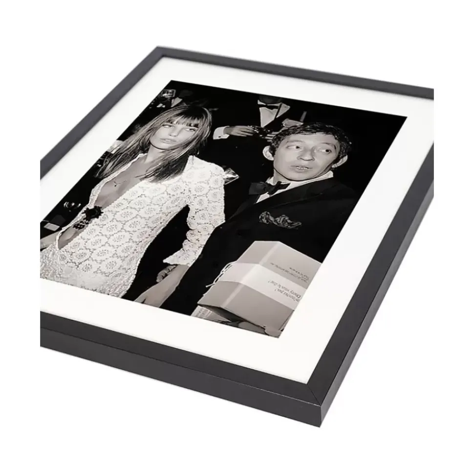 Gerahmte Fotografie Serge Gainsbourg & Jane Birkin, Handgefertigt