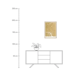 Gerahmter Digitaldruck Gold Marble