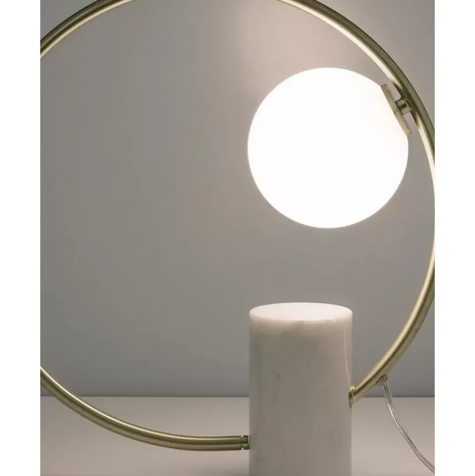 Glam-Tischlampe Soho Mit Marmorfus