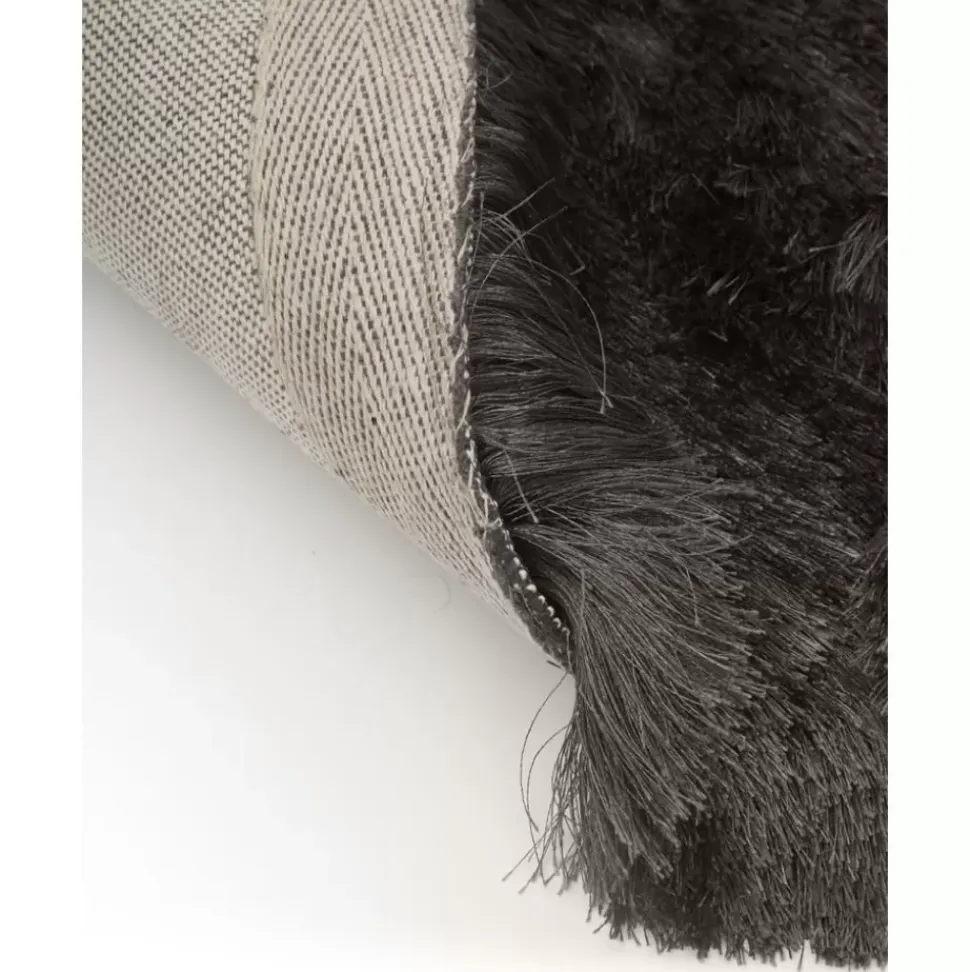 Glanzender Hochflor-Teppich Jimmy, Rund