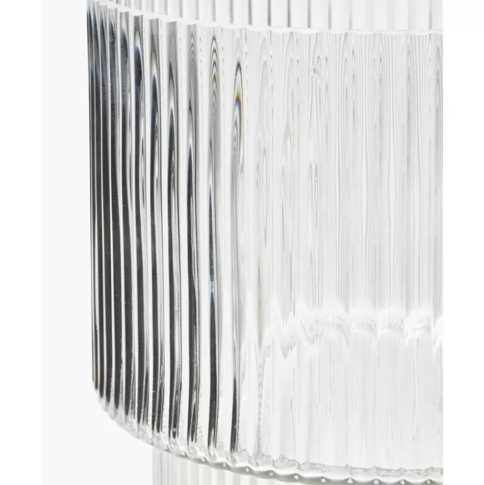 Glas-Vase Lija Mit Geriffelter Oberflache