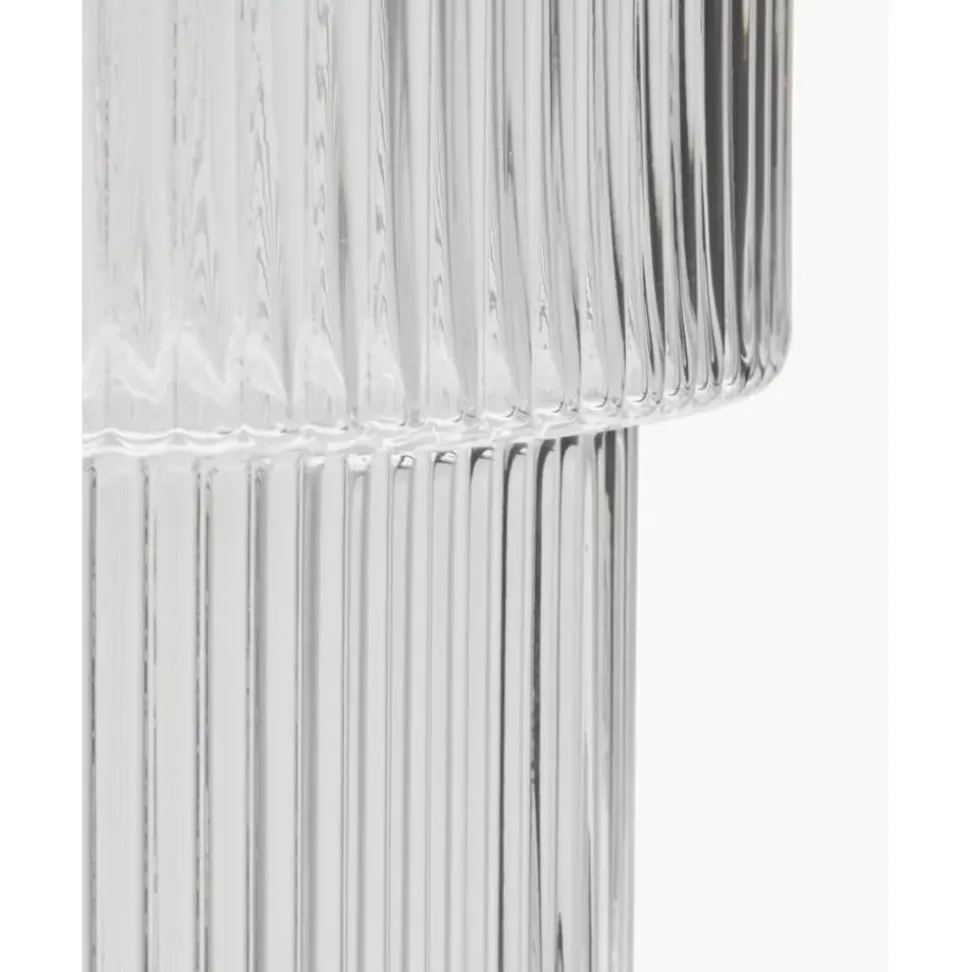 Glas-Vase Lija Mit Geriffelter Oberflache