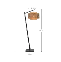 Grose Bogenlampe Bhutan Aus Bambus