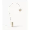 Grose Bogenlampe Cora Mit Travertin-Fus