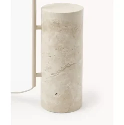Grose Bogenlampe Cora Mit Travertin-Fus
