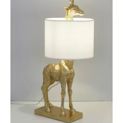 Grose Design Tischlampe Epigaea Mit Leinenschirm