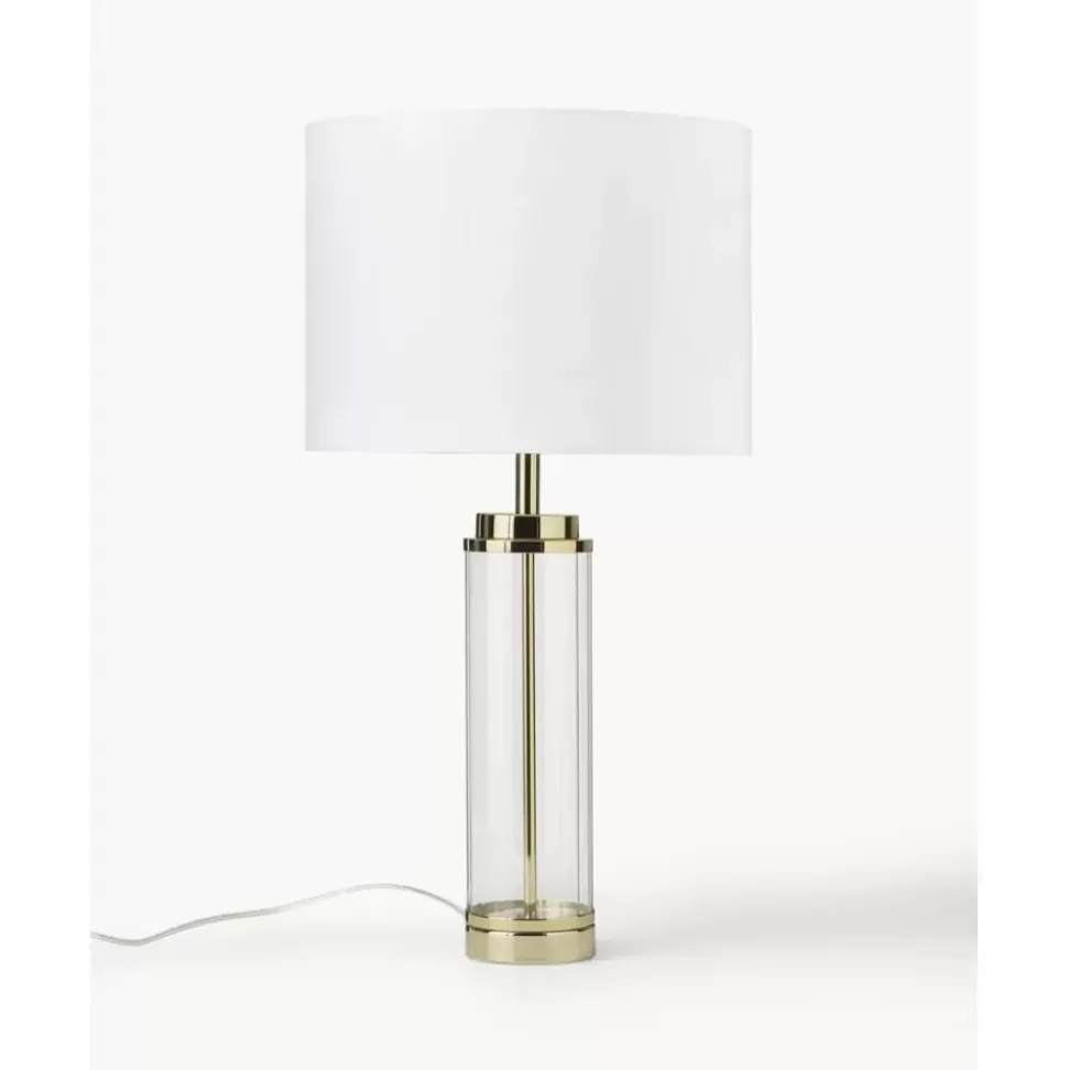 Grose Glam-Tischlampe Gabor Mit Glasfus