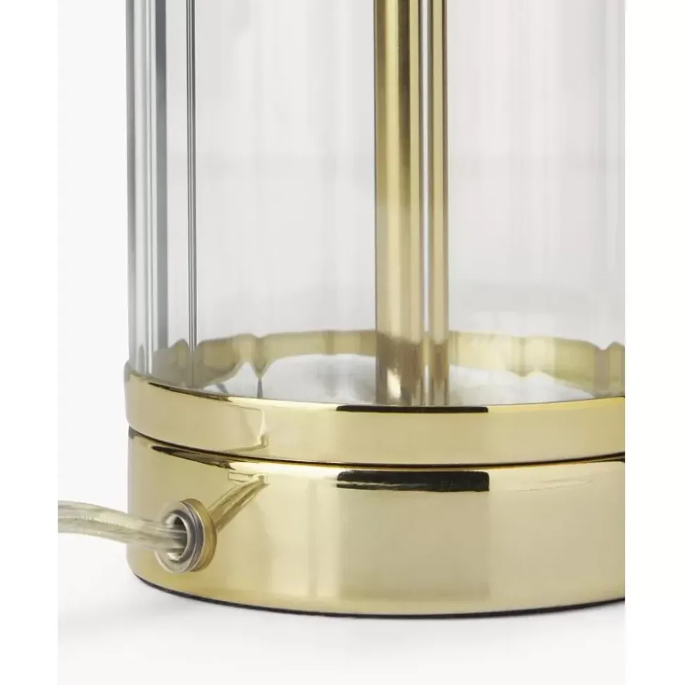Grose Glam-Tischlampe Gabor Mit Glasfus