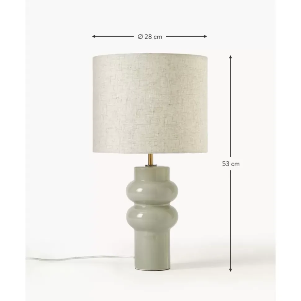 Grose Keramik-Tischlampe Christine