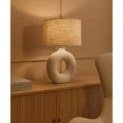 Grose Keramik-Tischlampe Gisella