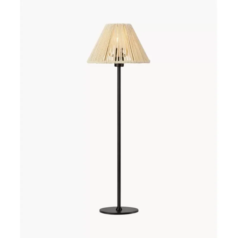 Grose Nachttischlampe Corda Mit Geflecht