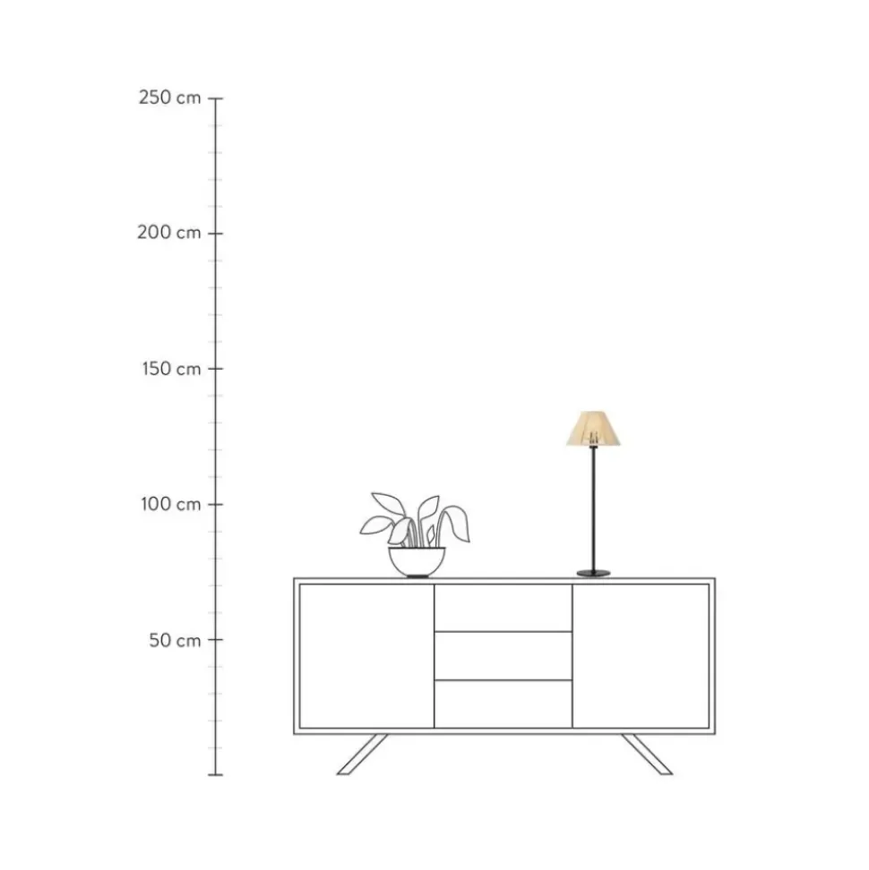Grose Nachttischlampe Corda Mit Geflecht