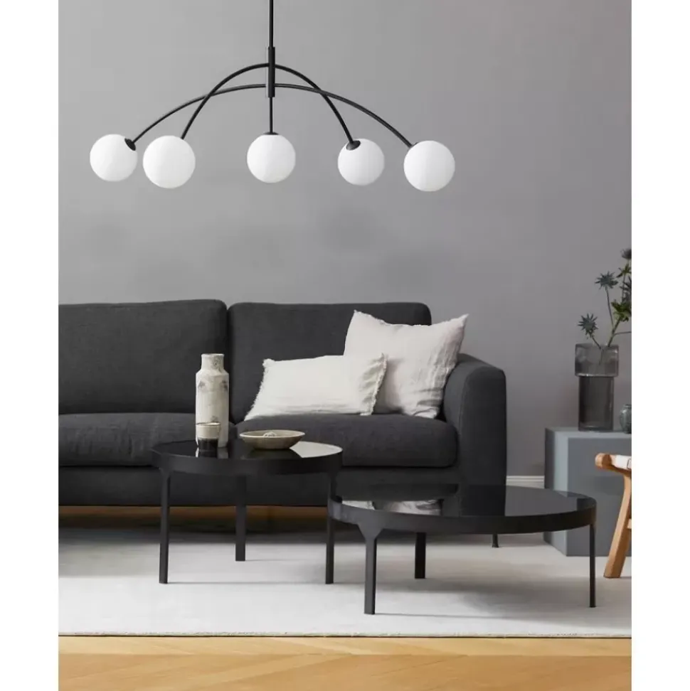 Grose Pendelleuchte Heaven Aus Opalglas