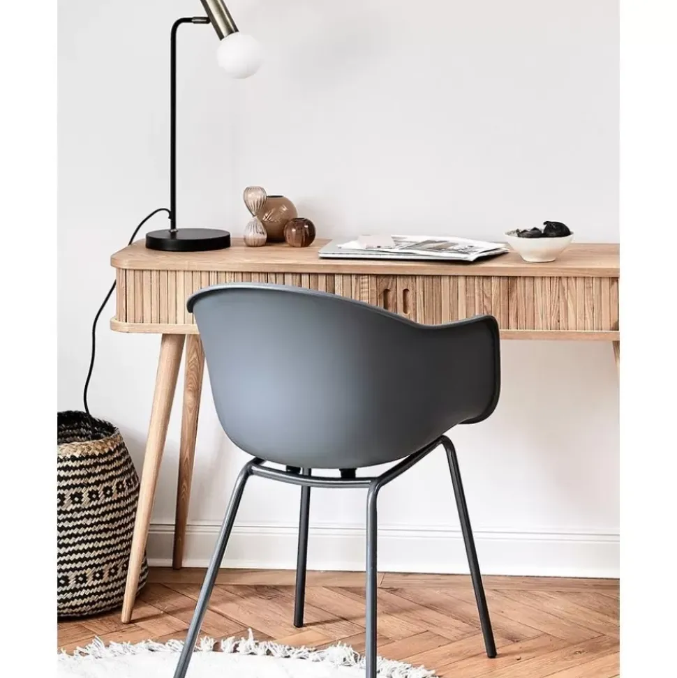 Grose Schreibtischlampe Wilson Mit Glasschirm