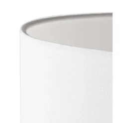 Grose Tischlampe Abigail Aus Glas Und Leinen