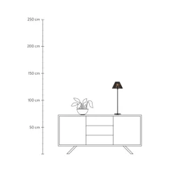 Grose Tischlampe Corda Mit Geflecht