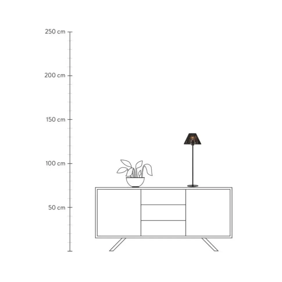 Grose Tischlampe Corda Mit Geflecht