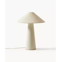 Grose Tischlampe Ilena Aus Leinen
