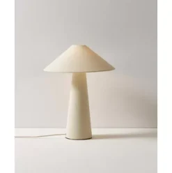Grose Tischlampe Ilena Aus Leinen