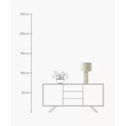 Grose Tischlampe Kiri Mit Betonfus