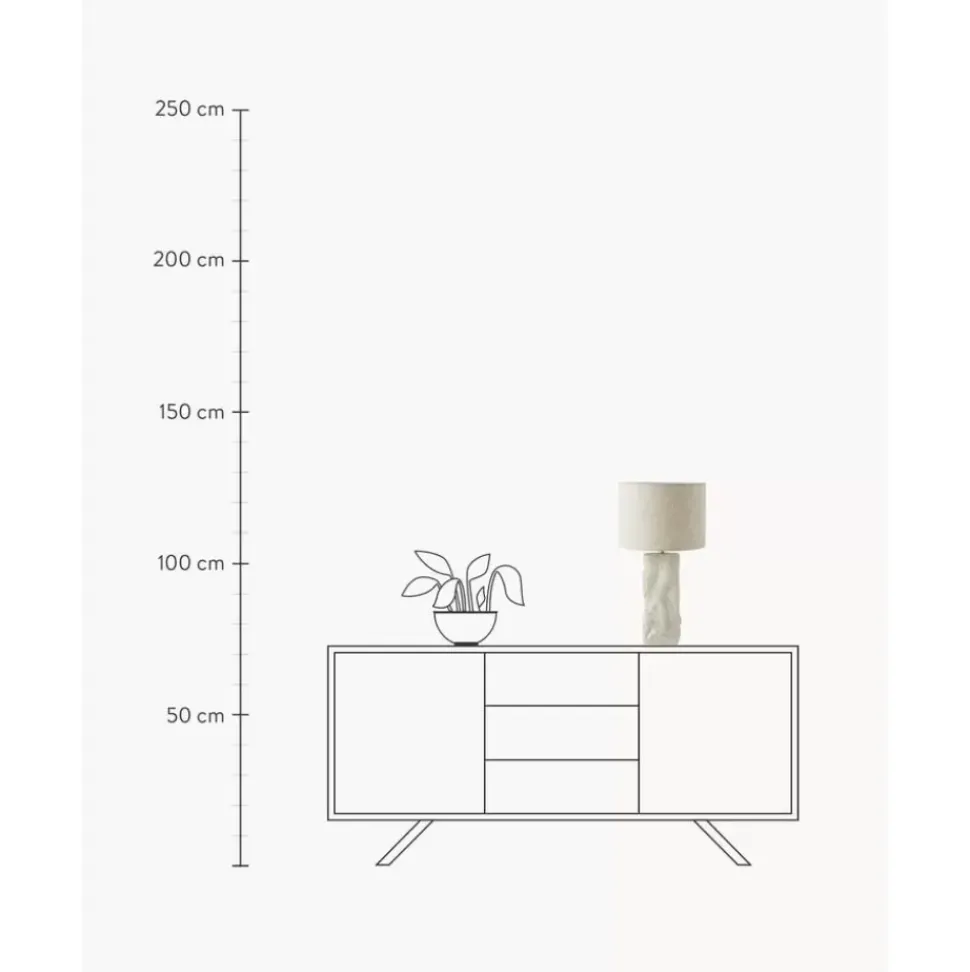 Grose Tischlampe Kiri Mit Betonfus