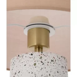 Grose Tischlampe Mosaik Mit Betonfus