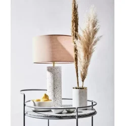 Grose Tischlampe Mosaik Mit Betonfus