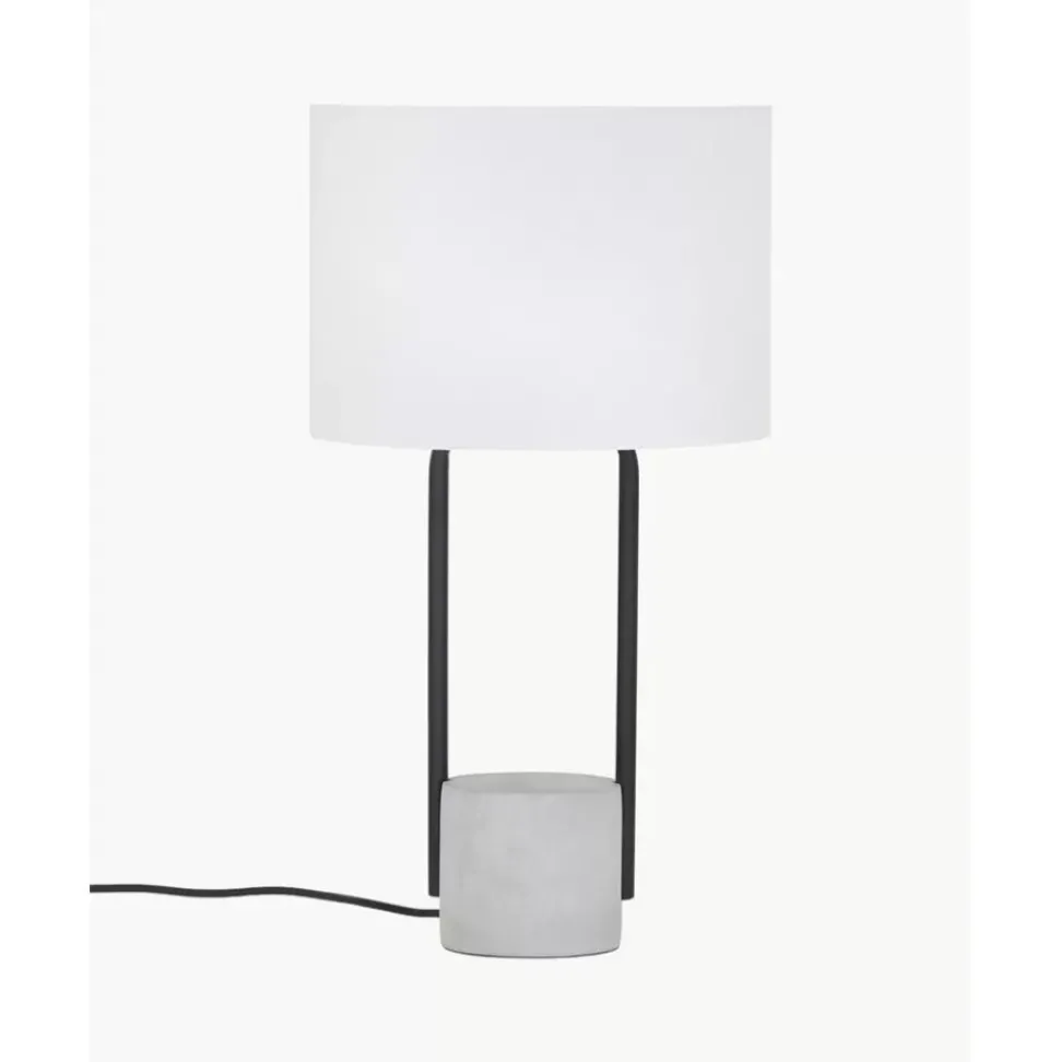 Grose Tischlampe Pipero Mit Betonfus